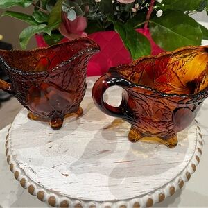 Indiana Glass Brown Vintage Dinnerware Set